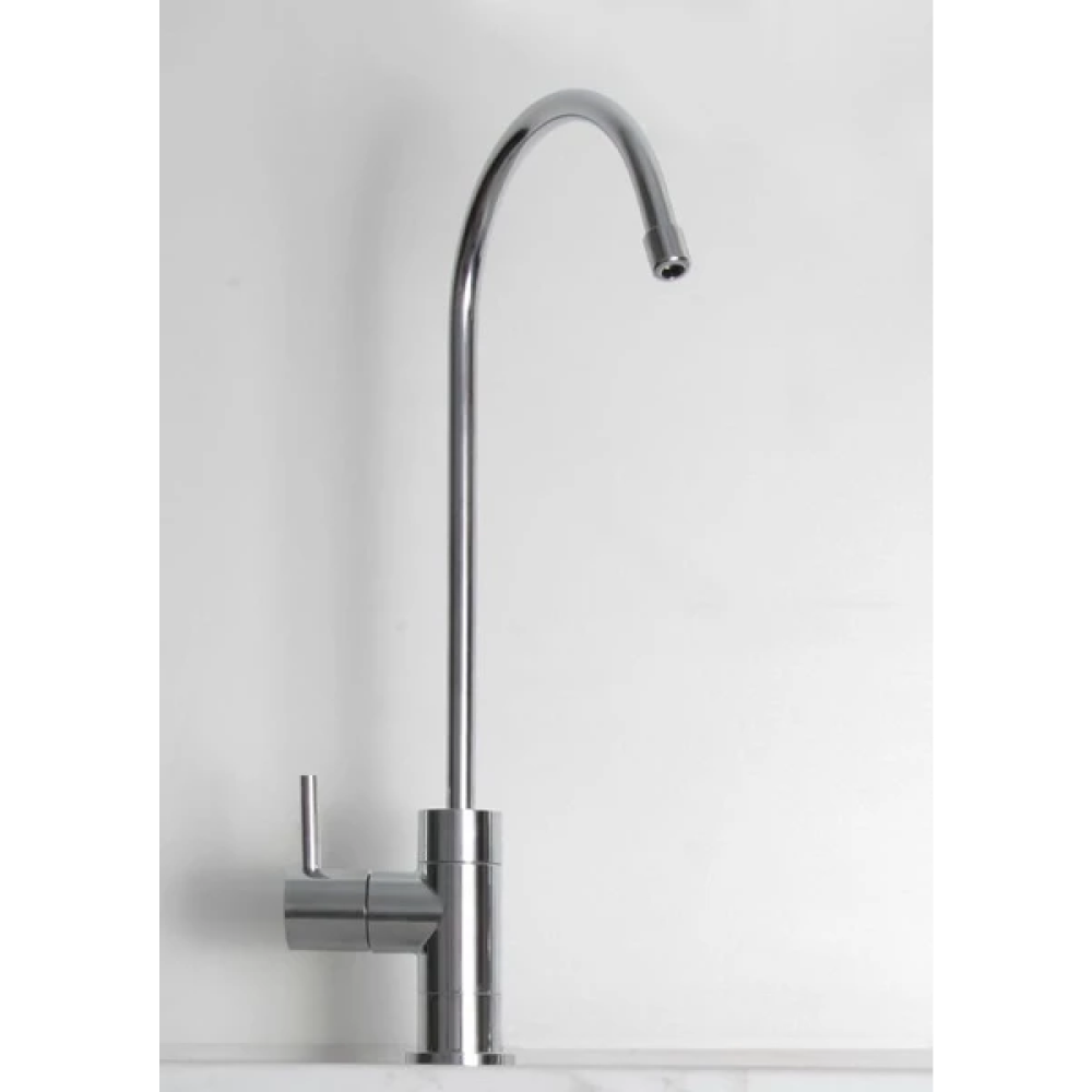 Designer-Hahn verchromt, inkl. Anschlussmaterial